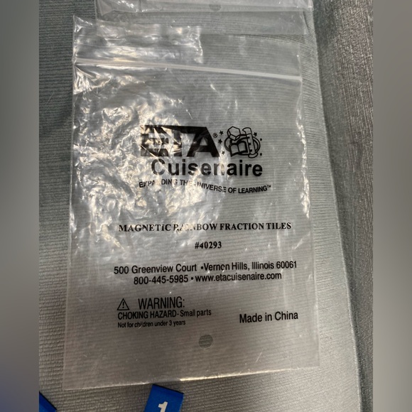 Magnetic rainbow fraction tiles on board, multiple colors, 52 pieces,7.5x10.25  - Picture 9 of 10